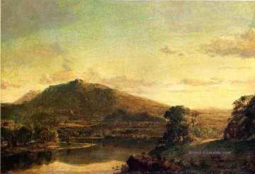 Figuren in einer New England Landschaft Landschaft Hudson Fluss Frederic Edwin Church Ölgemälde